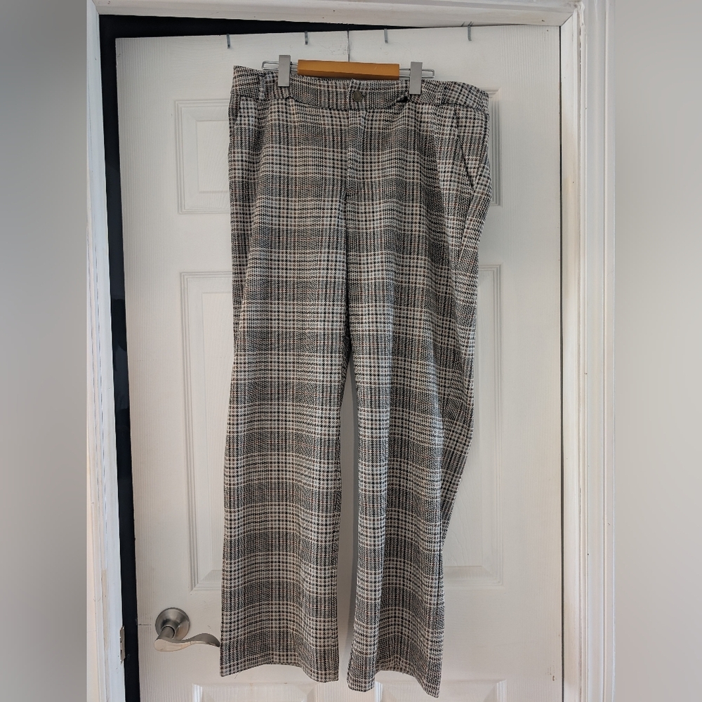 Wide Leg Plaid Pants